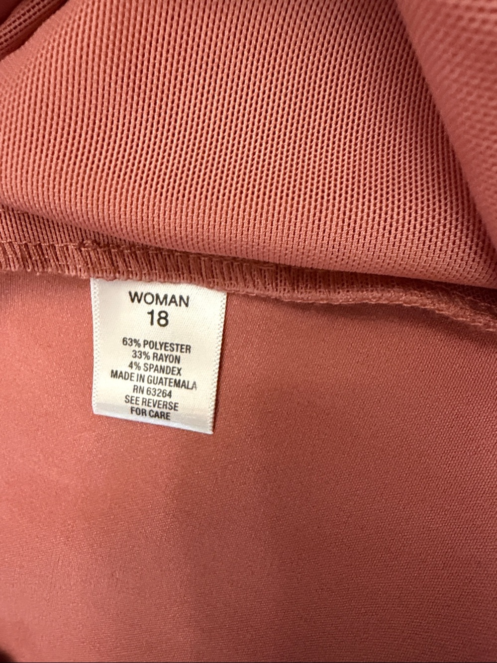 Roz & Ali Dusty Coral Wide-Leg Pants, Ponte Trousers 18W(salmon color) - Picture 11 of 13